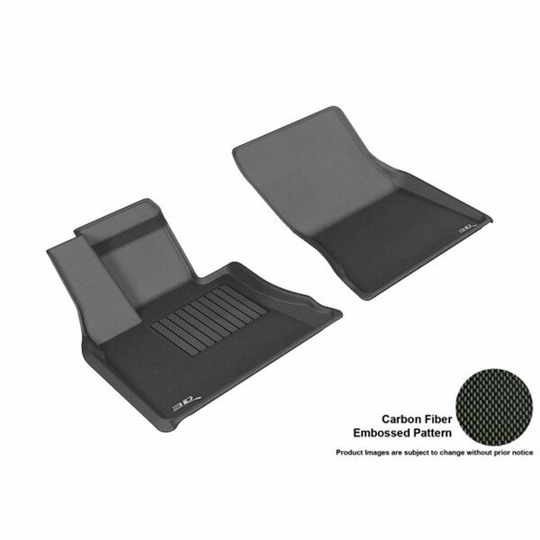 Strike3 3D Maxpider Front Row Custom Fit Kagu Black Floor Mat for 2014-2016 BMW X5 F15 Models - Black ST3851928